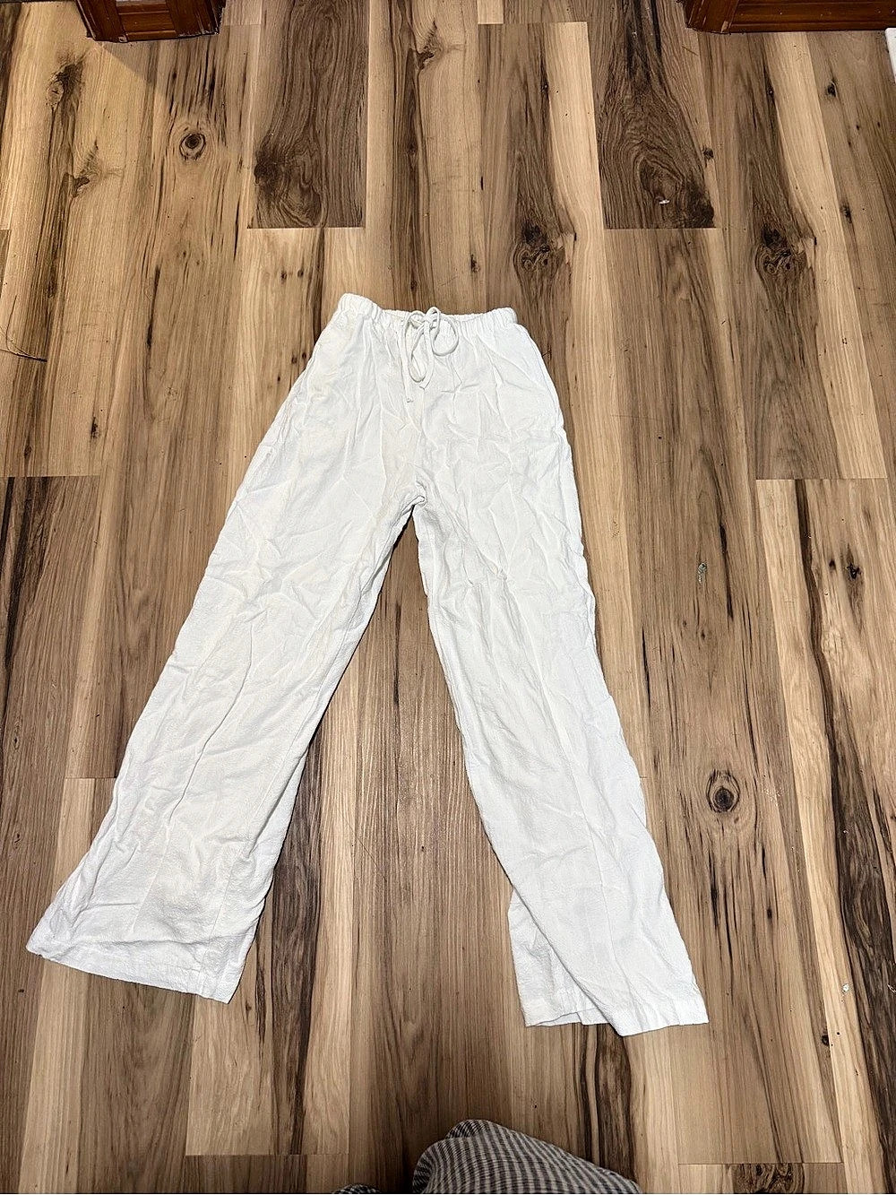 Princess Polly Parklea Linen Blend Pants Wide Leg Pants White Size 0